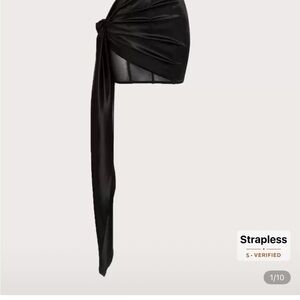 SHEIN Black Strapless Dress